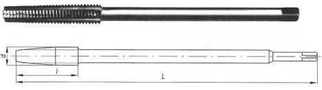 Метчик гаечный с прямым хвостовиком для нарезания метрической резьбы